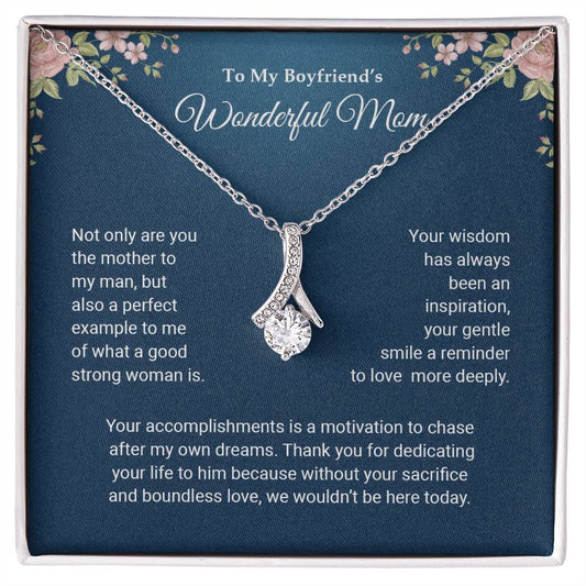 To My Boyfriend's Wonderful Mom | Thank You - Alluring Beauty necklace